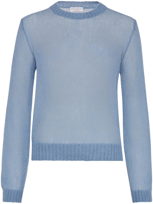 Ribbed-Trim Sweater
