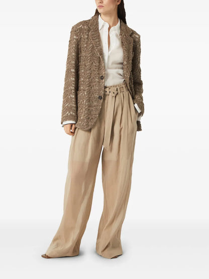 Lace-Appliqué Blazer