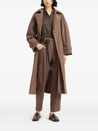 Monili Chain-Detail Straight-Leg Trousers