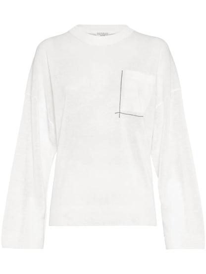 Monili-Embellished Sweater