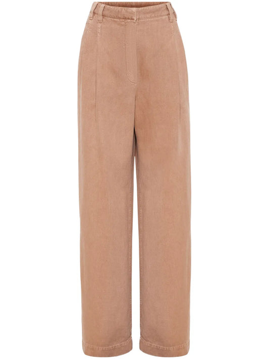 Pleated Wide-Leg Trousers