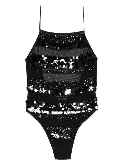 Sequins Stripe Swimsuit