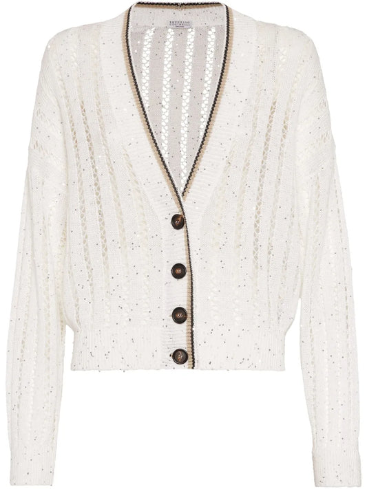 Monili-Detail Cardigan