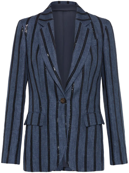 Sequin-Embroidered Blazer