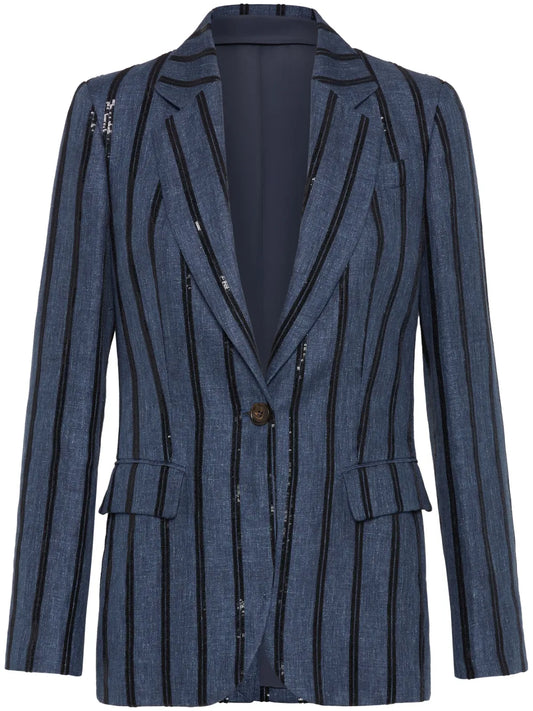 Sequin-Embroidered Blazer