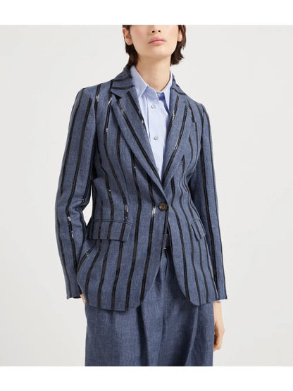 Sequin-Embroidered Blazer