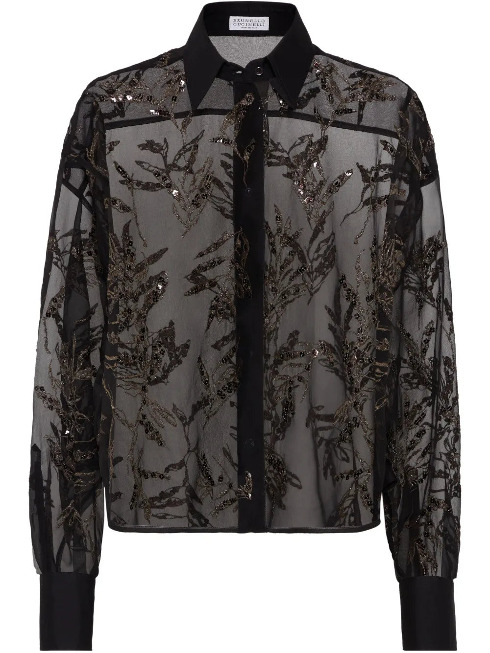 Flora Embroidered Silk Shirt