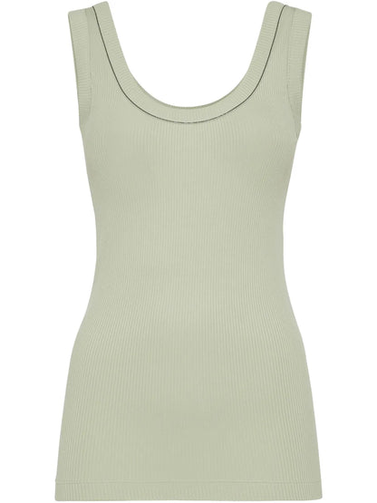 Ribbed Jersey Tank Top