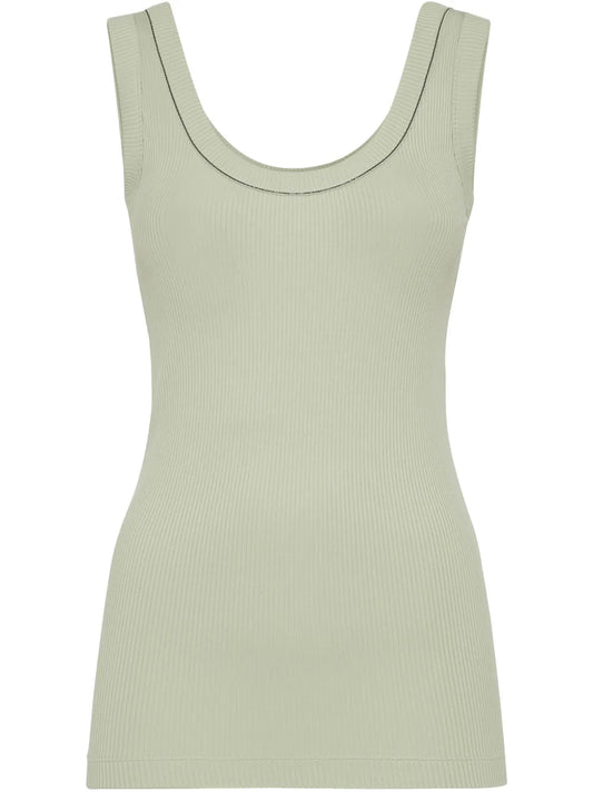 Ribbed Jersey Tank Top