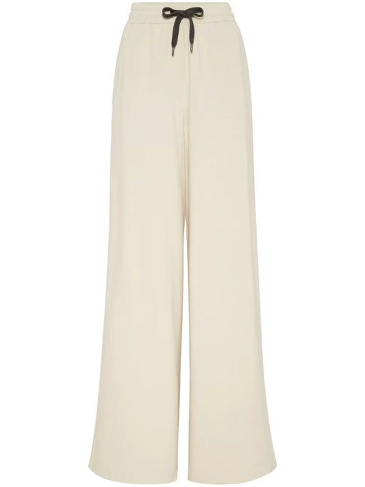 Drawstring Wide-Leg Trousers