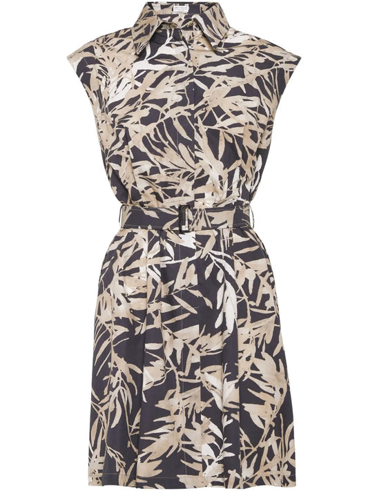 Abstract-Print Mini Dress