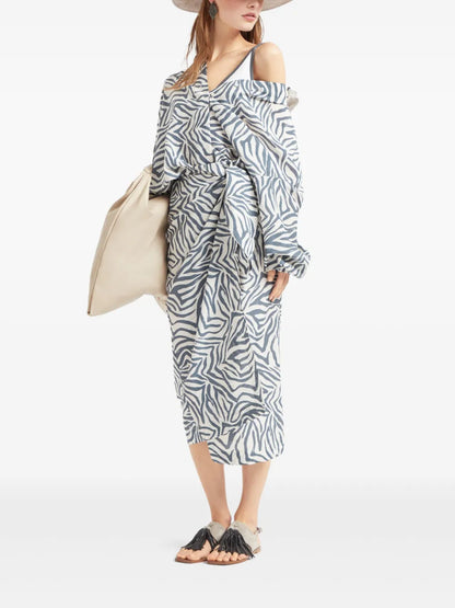 Abstract-Print Skirt