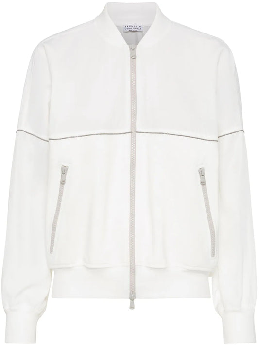 Monili-Embellished Track Jacket