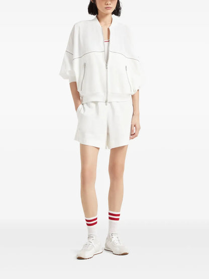 Monili-Embellished Track Jacket