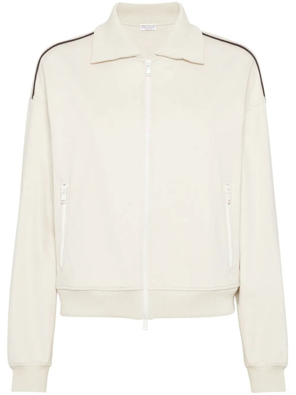 Monili-Embellished Track Jacket