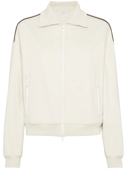 Monili-Embellished Track Jacket
