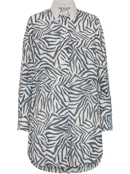 Cotton-Silk Shirt Dress