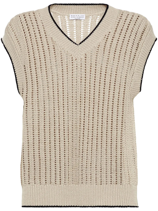 Monili-Detail Vest