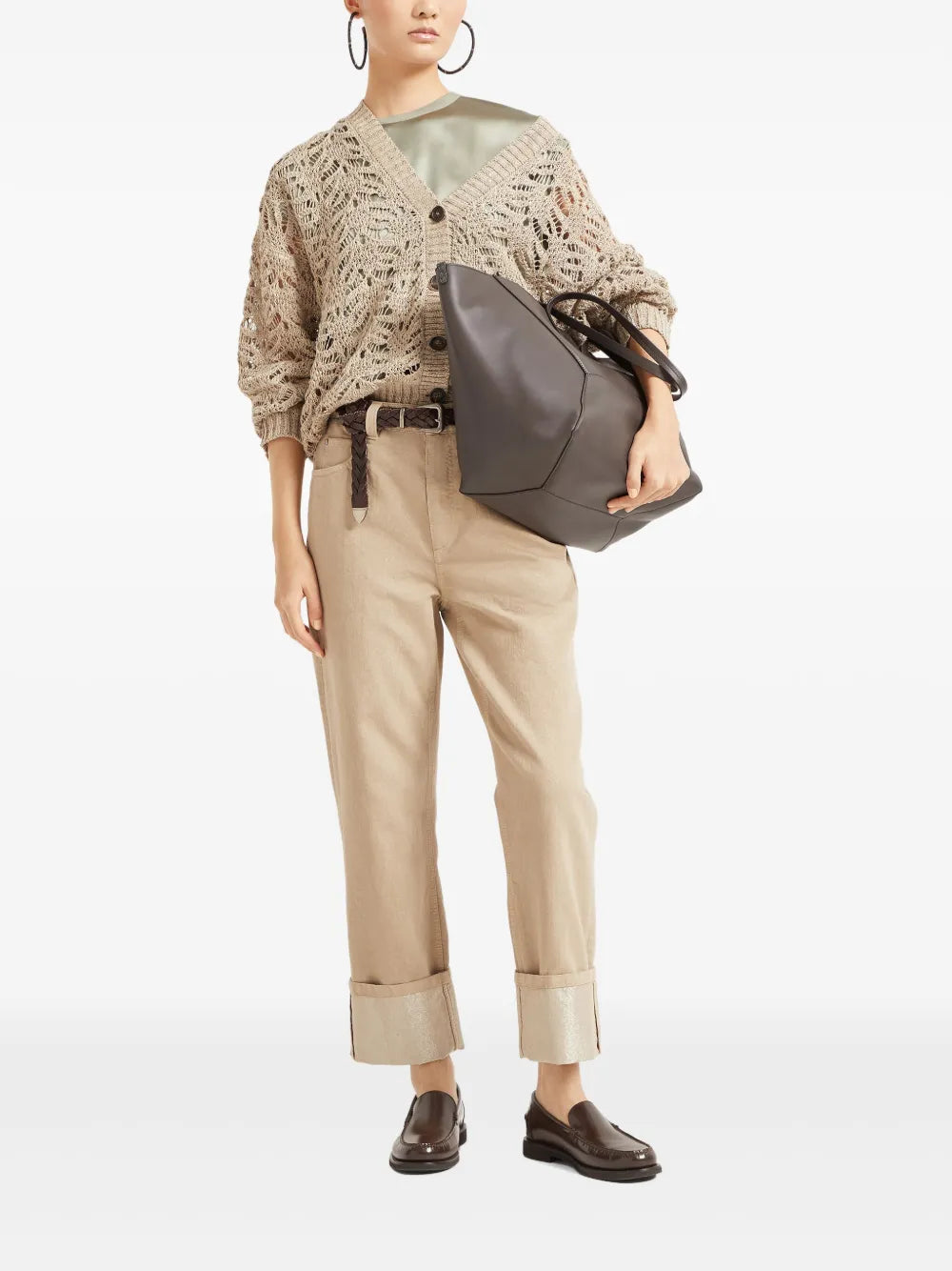 Monili-Embellished Satin T-Shirt