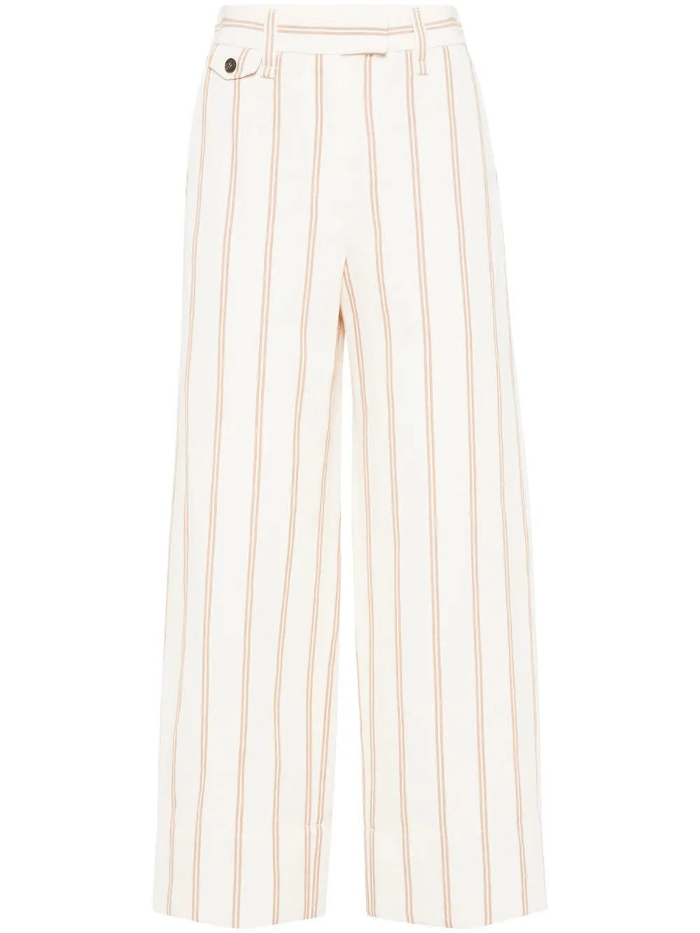 Striped Wide-Leg Trousers