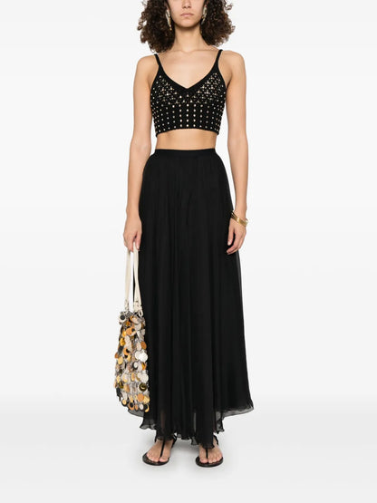 Silk Georgette Maxi Skirt