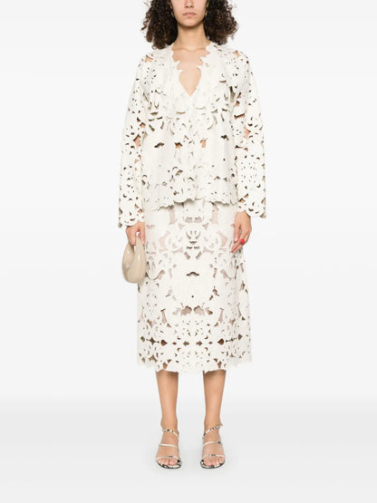 Guipure-Lace Jacket