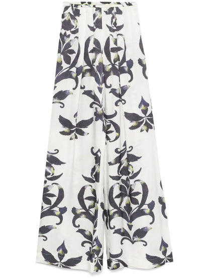 Geometric-Print Trousers