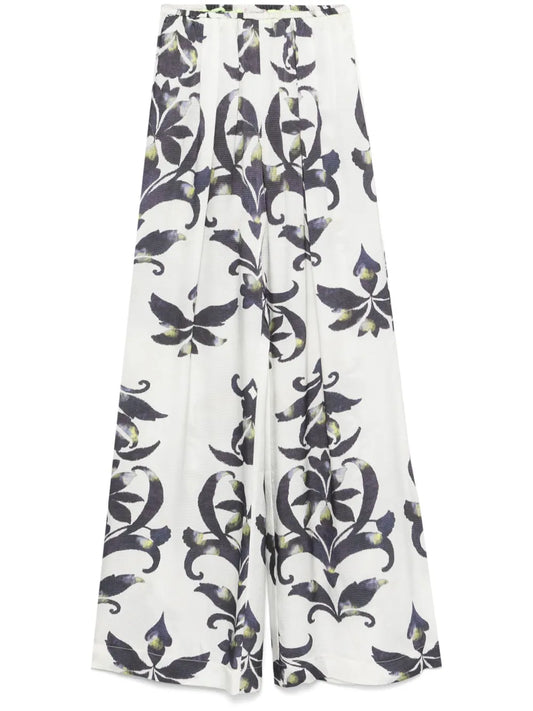 Geometric-Print Trousers