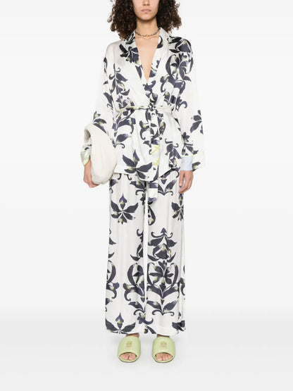 Geometric-Print Trousers