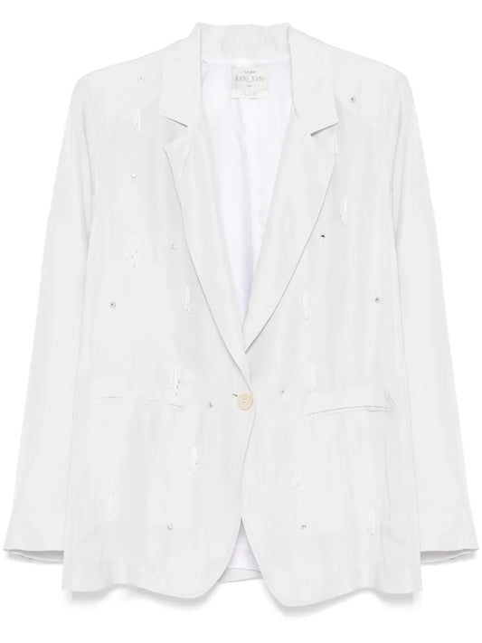 Crystal-Embellished Blazer