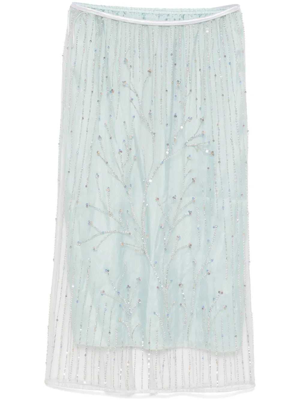 Crystal-Embellished Midi Skirt
