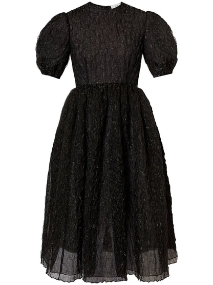 Cocoon-Sleeve Midi Dress