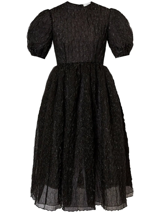 Cocoon-Sleeve Midi Dress