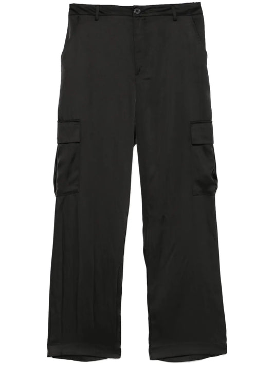 High-Rise Satin Trousers