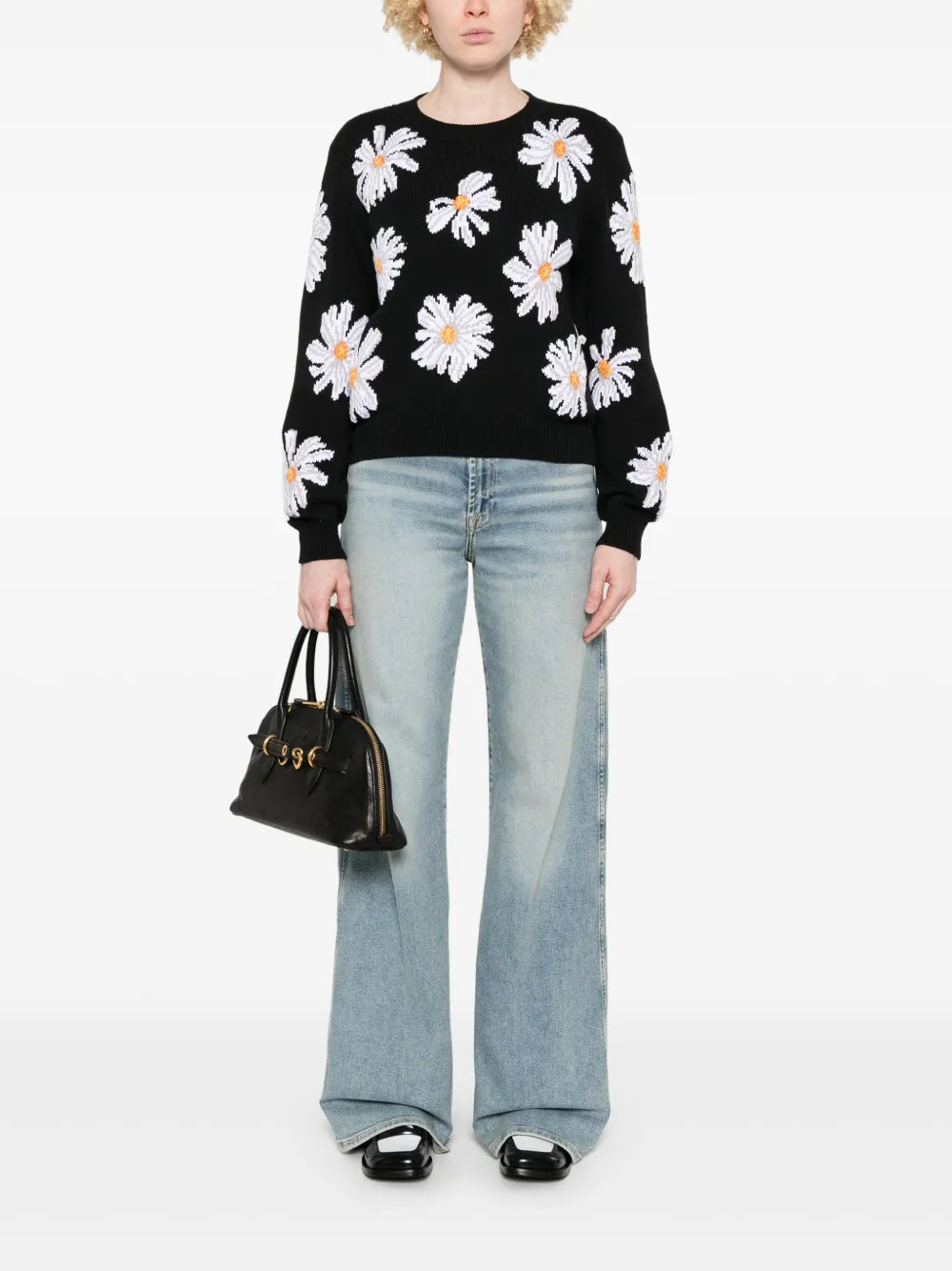 Floral-Jacquard Sweater