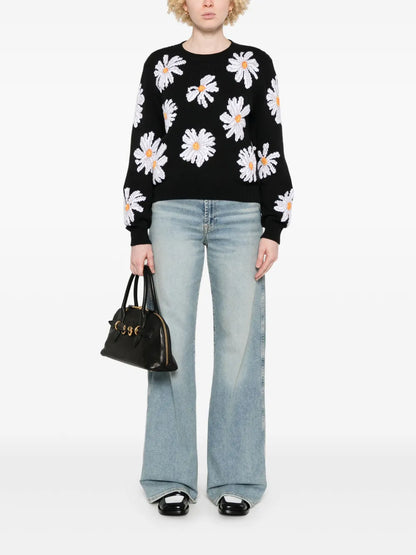 Floral-Jacquard Sweater