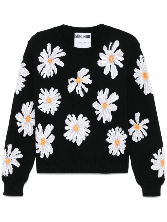 Floral-Jacquard Sweater