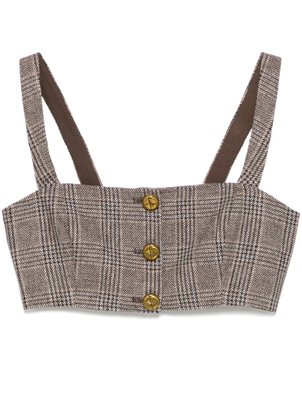Checked Cropped Top