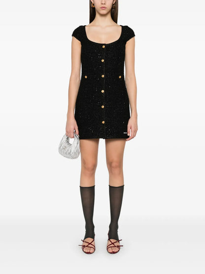 Lamé Bouclé Mini Dress