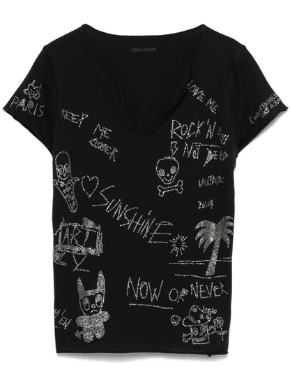 Crystal-Embellished T-Shirt