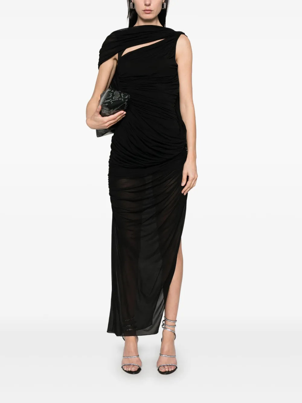 Draped Backless Gown