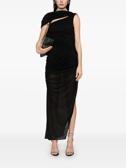Draped Backless Gown