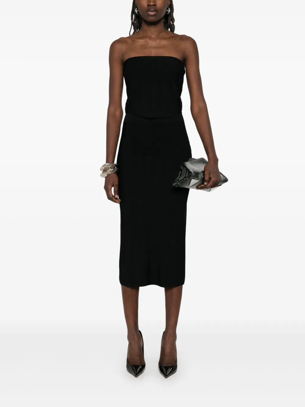 High-Waisted Midi Skirt