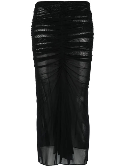 Ruched Midi Skirt