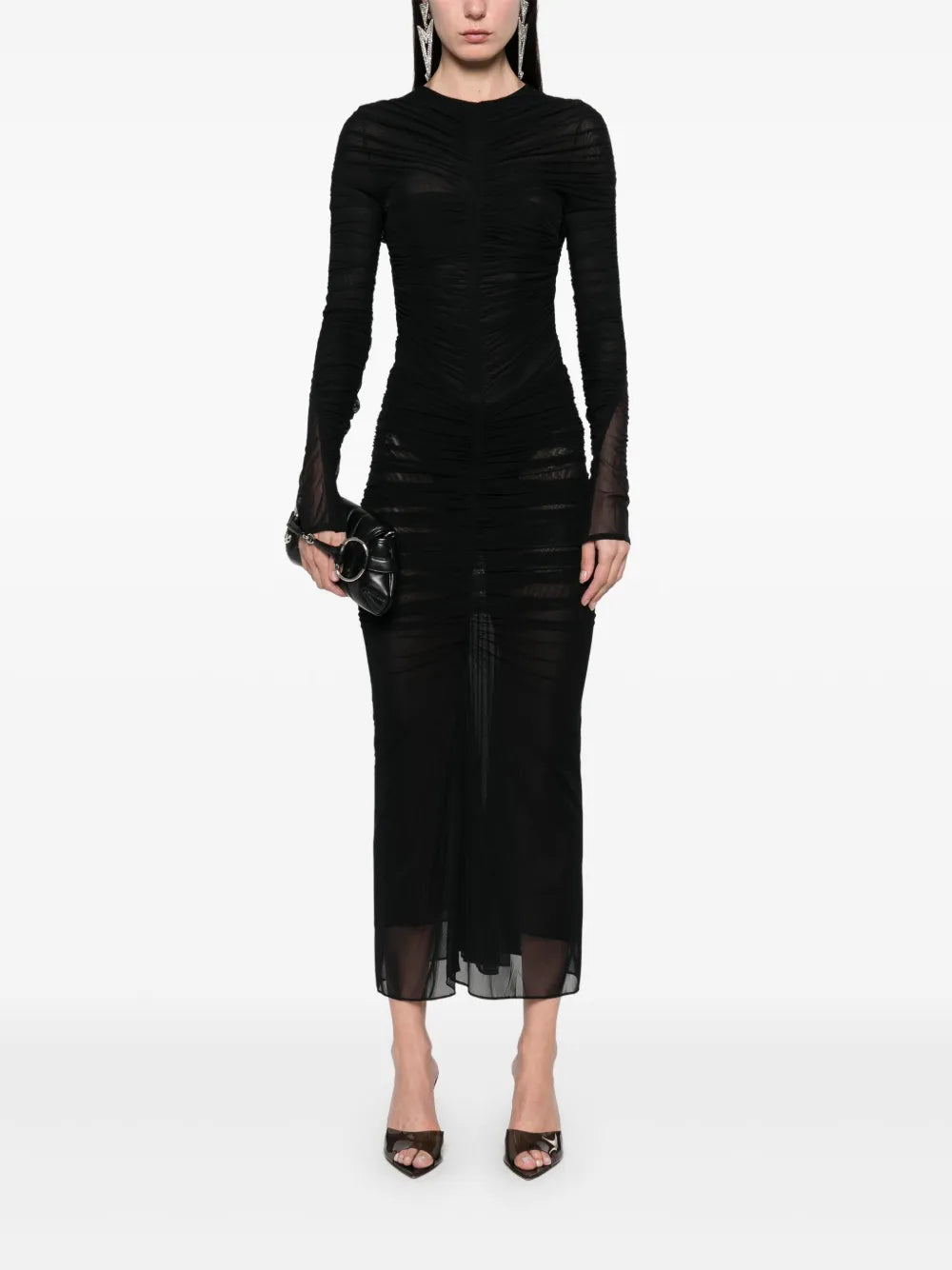 Ruched Midi Skirt