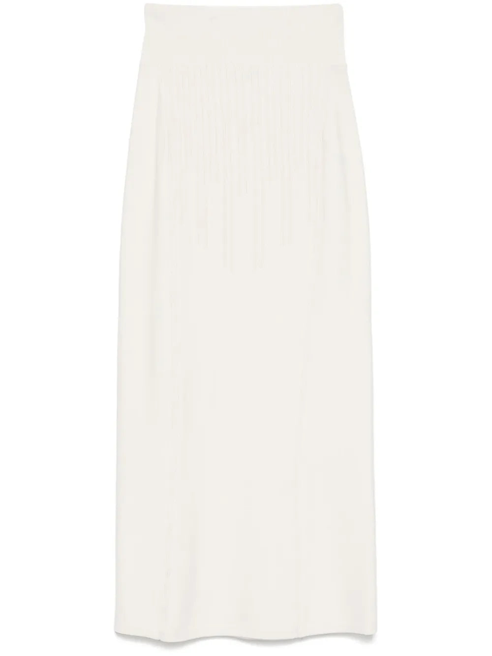 Boning-Detail Midi Skirt