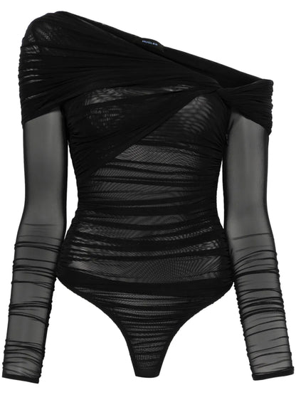 Off-Shoulder Ruched Bodysuit