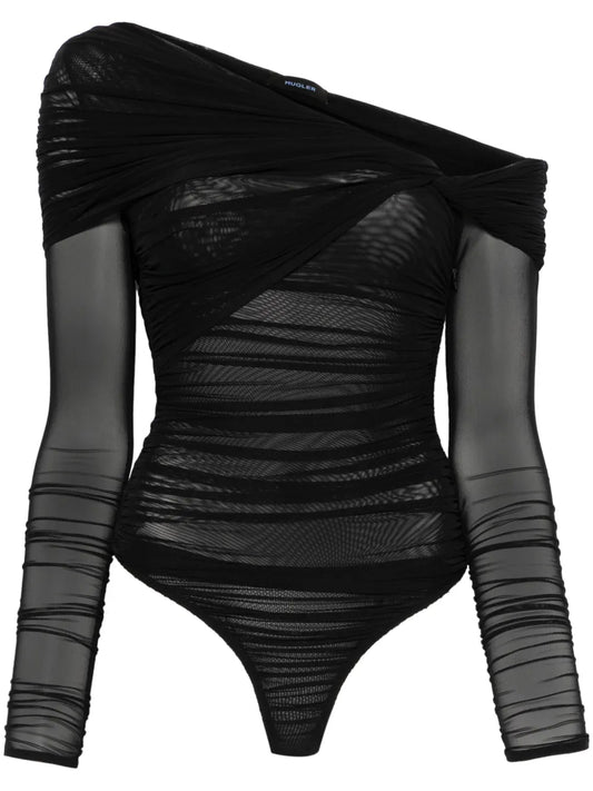 Off-Shoulder Ruched Bodysuit