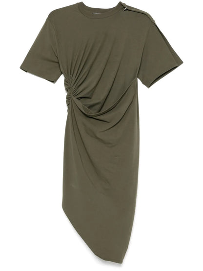 Piercing-Detail Midi Dress