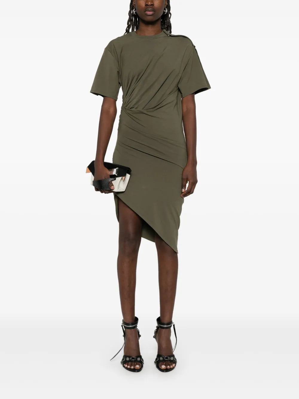 Piercing-Detail Midi Dress
